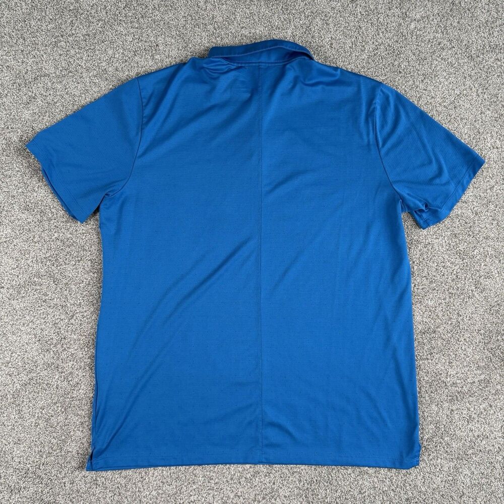 Nike Golf Breathe Textured Dri-FIT Polo Shirt Mens Blue Micro Dot Size XL - Picture 3 of 10